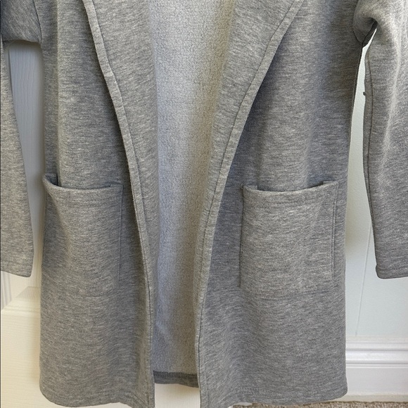 Forever21 Kids 7/8 Heather Gray Soft Shelled Open Blazer - Picture 3 of 4